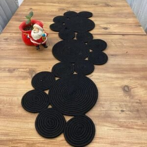 handmade rope runner cotton rope decor for table modern black table centerpiece boho dining table runner cotton rope runner online Pakistan