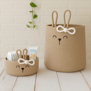 Brown kids toy basket