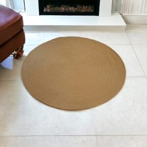Round Jute Rope Rug – Handmade Boho Rug