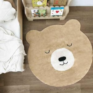 bear tufted rug Pakistan kids room rug nursery rug Pakistan cute animal rug tufted rug for kids bear carpet for nursery handmade tufted rug Pakistan playroom rug for toddlers aesthetic nursery décor Pakistan