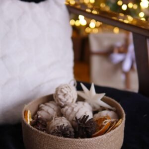 jute organizer basket round decorative bin natural jute storage basket 11.8 inch woven basket small jute basket for table home decor storage solution eco-friendly handmade basket rustic coffee table basket minimal jute desk organizer basket for potpourri or candles